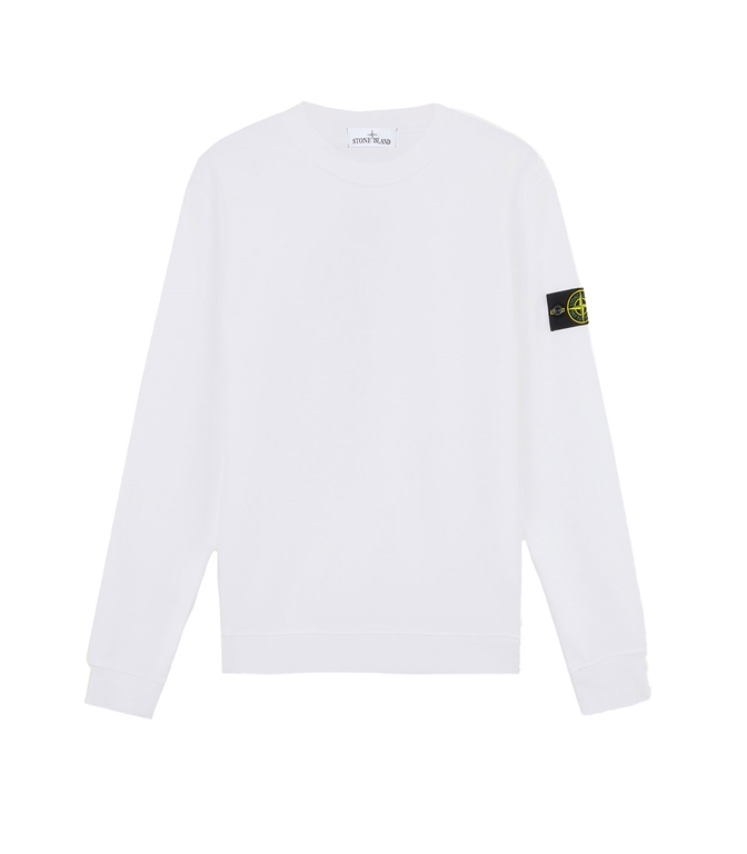 【送料&関税込】Stone  Sweatshirt 6100044 In Cotton STONE ISLAND 6100044 ORGANIC COTTON FLEECE SWEATSHIRT BLACK